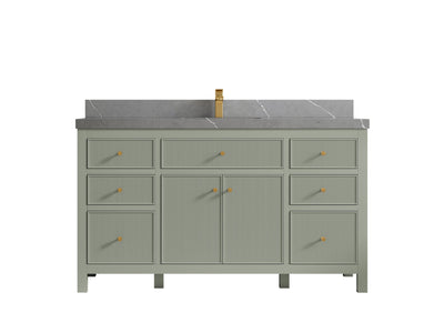 Sonoma 60 in W x 22 in D Free Standing Reeded Single Sink Bathroom Vanity