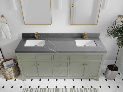 Sonoma 72 in W x 22 in D Free Standing Reeded Double Sink Bathroom Vanity
