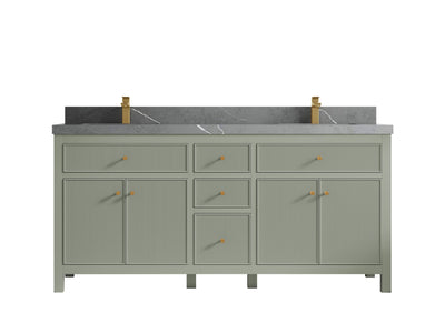 Sonoma 72 in W x 22 in D Free Standing Reeded Double Sink Bathroom Vanity