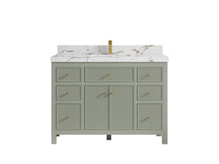 Sonoma 48 in W x 22 in D Free Standing Reeded Single Sink Bathroom Vanity - photo 21