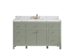 Sonoma 60 in W x 22 in D Free Standing Reeded Single Sink Bathroom Vanity - photo 21