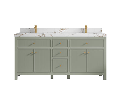 Sonoma 72 in W x 22 in D Free Standing Reeded Double Sink Bathroom Vanity