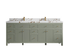 Sonoma 84 in W x 22 in D Free Standing Reeded Double Sink Bathroom Vanity - photo 26