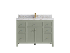 Sonoma 48 in W x 22 in D Free Standing Reeded Single Sink Bathroom Vanity - photo 22