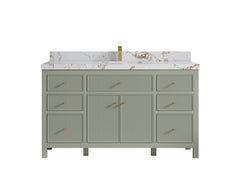 Sonoma 60 in W x 22 in D Free Standing Reeded Single Sink Bathroom Vanity - photo 22