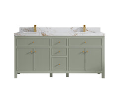 Sonoma 72 in W x 22 in D Free Standing Reeded Double Sink Bathroom Vanity - photo 27