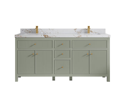 Sonoma 72 in W x 22 in D Free Standing Reeded Double Sink Bathroom Vanity