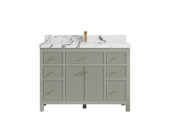 Sonoma 48 in W x 22 in D Free Standing Reeded Single Sink Bathroom Vanity - photo 23