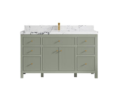 Sonoma 60 in W x 22 in D Free Standing Reeded Single Sink Bathroom Vanity - photo 23