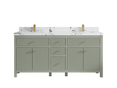 Sonoma 72 in W x 22 in D Free Standing Reeded Double Sink Bathroom Vanity - photo 28