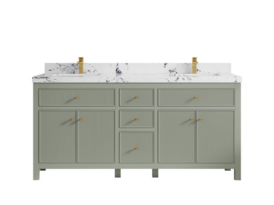 Sonoma 72 in W x 22 in D Free Standing Reeded Double Sink Bathroom Vanity