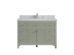 Sonoma 48 in W x 22 in D Free Standing Reeded Single Sink Bathroom Vanity - photo 24