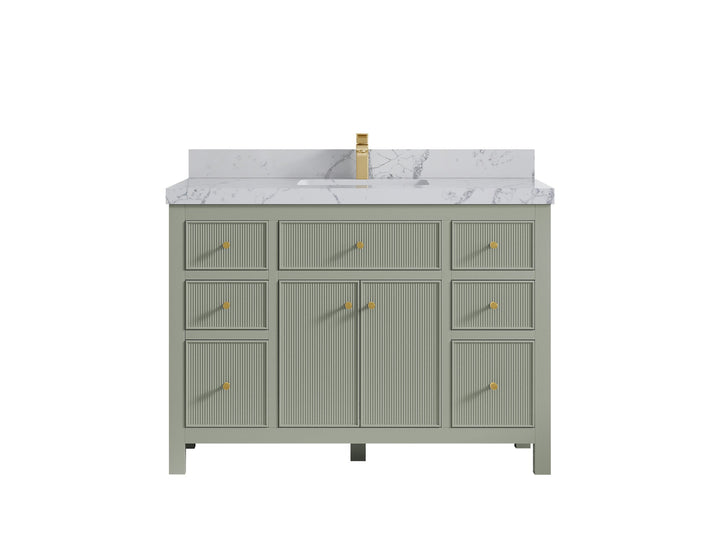 Sonoma 48 in W x 22 in D Free Standing Reeded Single Sink Bathroom Vanity - photo 24