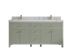 Sonoma 72 in W x 22 in D Free Standing Reeded Double Sink Bathroom Vanity - photo 29