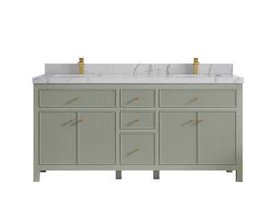 Sonoma 72 in W x 22 in D Free Standing Reeded Double Sink Bathroom Vanity