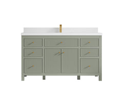 Sonoma 60 in W x 22 in D Free Standing Reeded Single Sink Bathroom Vanity - photo 25