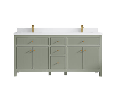 Sonoma 72 in W x 22 in D Free Standing Reeded Double Sink Bathroom Vanity