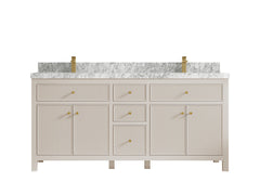 Sonoma 72 in W x 22 in D Free Standing Reeded Double Sink Bathroom Vanity - photo 12