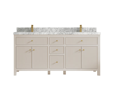 Sonoma 72 in W x 22 in D Free Standing Reeded Double Sink Bathroom Vanity