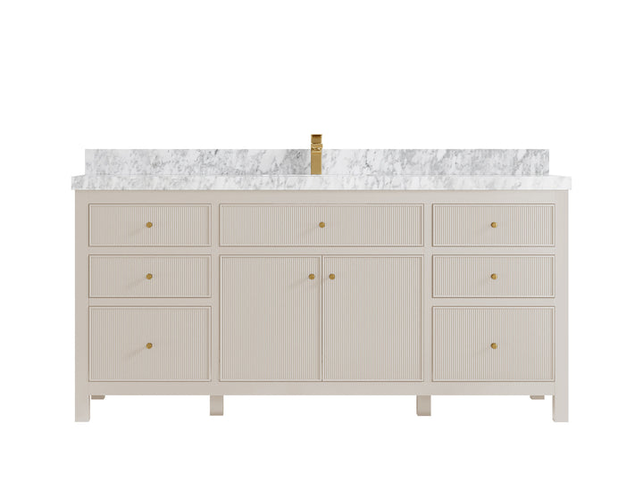 Sonoma 72 in W x 22 in D Free Standing Reeded Single Sink Bathroom Vanity - photo 14
