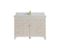 Sonoma 48 in W x 22 in D Free Standing Reeded Single Sink Bathroom Vanity - photo 14