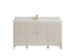 Sonoma 60 in W x 22 in D Free Standing Reeded Single Sink Bathroom Vanity - photo 14
