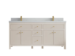 Sonoma 72 in W x 22 in D Free Standing Reeded Double Sink Bathroom Vanity - photo 13
