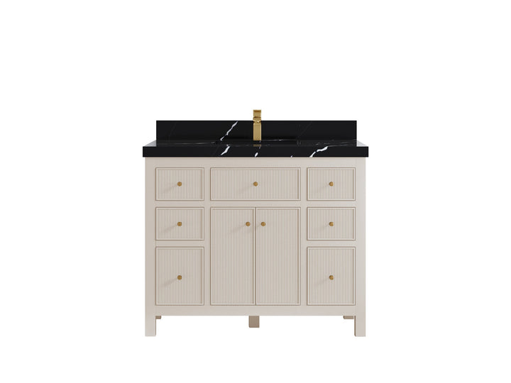 Sonoma 42 in W x 22 in D Free Standing Reeded Single Sink Bathroom Vanity - photo 8