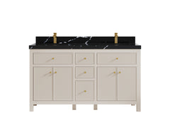 Sonoma 60 in W x 22 in D Free Standing Reeded Double Sink Bathroom Vanity - photo 8