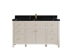 Sonoma 60 in W x 22 in D Free Standing Reeded Single Sink Bathroom Vanity - photo 8