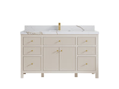 Sonoma 60 in W x 22 in D Free Standing Reeded Single Sink Bathroom Vanity - photo 9