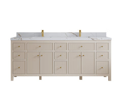 Sonoma 84 in W x 22 in D Free Standing Reeded Double Sink Bathroom Vanity - photo 13