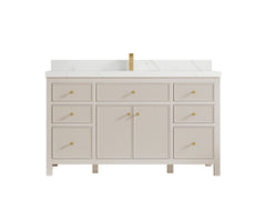 Sonoma 60 in W x 22 in D Free Standing Reeded Single Sink Bathroom Vanity - photo 10