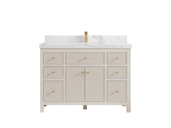 Sonoma 48 in W x 22 in D Free Standing Reeded Single Sink Bathroom Vanity - photo 11