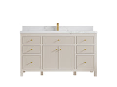 Sonoma 60 in W x 22 in D Free Standing Reeded Single Sink Bathroom Vanity - photo 11