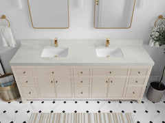 Sonoma 84 in W x 22 in D Free Standing Reeded Double Sink Bathroom Vanity - photo 16