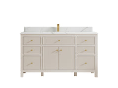 Sonoma 60 in W x 22 in D Free Standing Reeded Single Sink Bathroom Vanity - photo 15