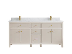 Sonoma 72 in W x 22 in D Free Standing Reeded Double Sink Bathroom Vanity - photo 15