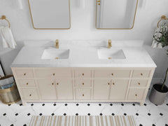 Sonoma 84 in W x 22 in D Free Standing Reeded Double Sink Bathroom Vanity - photo 26