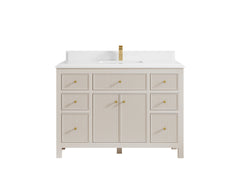 Sonoma 48 in W x 22 in D Free Standing Reeded Single Sink Bathroom Vanity - photo 17