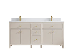 Sonoma 72 in W x 22 in D Free Standing Reeded Double Sink Bathroom Vanity - photo 16