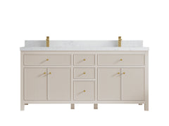 Sonoma 72 in W x 22 in D Free Standing Reeded Double Sink Bathroom Vanity - photo 17