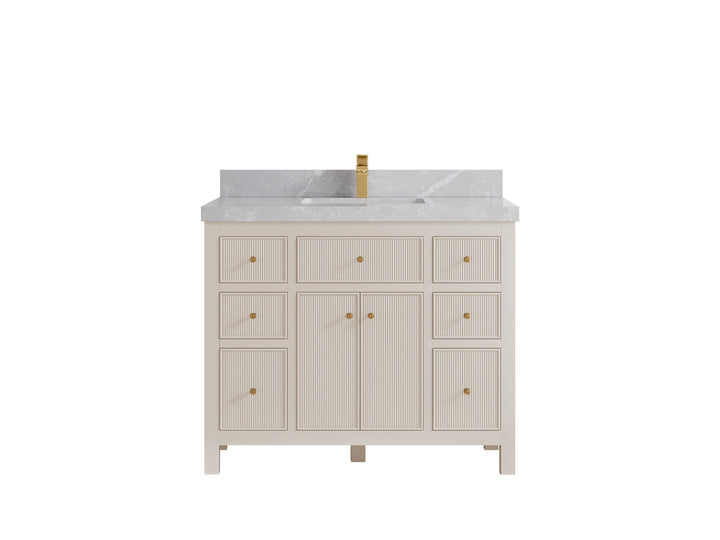 Sonoma 42 in W x 22 in D Free Standing Reeded Single Sink Bathroom Vanity - photo 19