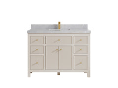 Sonoma 48 in W x 22 in D Free Standing Reeded Single Sink Bathroom Vanity - photo 19