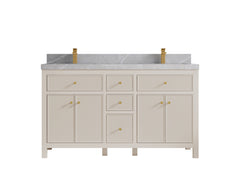 Sonoma 60 in W x 22 in D Free Standing Reeded Double Sink Bathroom Vanity - photo 19