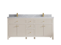 Sonoma 72 in W x 22 in D Free Standing Reeded Double Sink Bathroom Vanity - photo 18