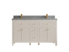 Sonoma 60 in W x 22 in D Free Standing Reeded Double Sink Bathroom Vanity - photo 20