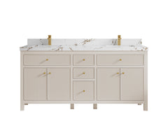 Sonoma 72 in W x 22 in D Free Standing Reeded Double Sink Bathroom Vanity - photo 20