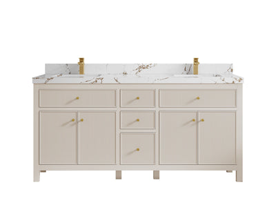 Sonoma 72 in W x 22 in D Free Standing Reeded Double Sink Bathroom Vanity