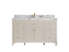 Sonoma 60 in W x 22 in D Free Standing Reeded Single Sink Bathroom Vanity - photo 22